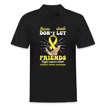 Sarcoma Cancer Don't Let Friends Fight Alone - Men's Polo Shirt - black - Front - Kai (181cm)