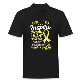Sarcoma Cancer I Want To Inspire People - Men's Polo Shirt - black - Front - Kai (181cm)