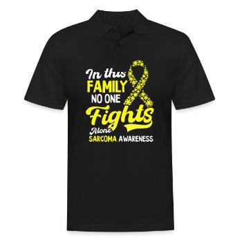 Sarcoma Cancer Not Fight Alone - Men's Polo Shirt - black - Front - Kai (181cm)