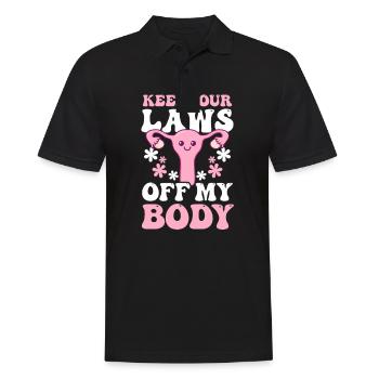 Roe v Wade Pro Choice Halten Sie Ihre Gesetze von meinem Körper fern - Männer Poloshirt - Schwarz - Vorne - Kai (181cm)