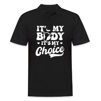 Roe v Wade Pro Choice It's My Body And My Choice - Men's Polo Shirt - black - Front - Kai (181cm)