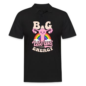 Roe v Wade Pro Choice Big Uterus Energy Arc-en-ciel - Polo Homme - noir - Devant - Kai (181cm)