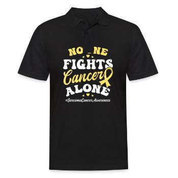 Sarcoma Cancer No One Fights Cancer Alone - Men's Polo Shirt - black - Front - Kai (181cm)