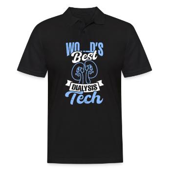 Dialysis Tech Worlds Best Dialysis Tech - Men's Polo Shirt - black - Front - Kai (181cm)