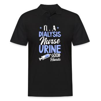 Dialysetechnik Urin gute Hände - Männer Poloshirt - Schwarz - Vorne - Kai (181cm)