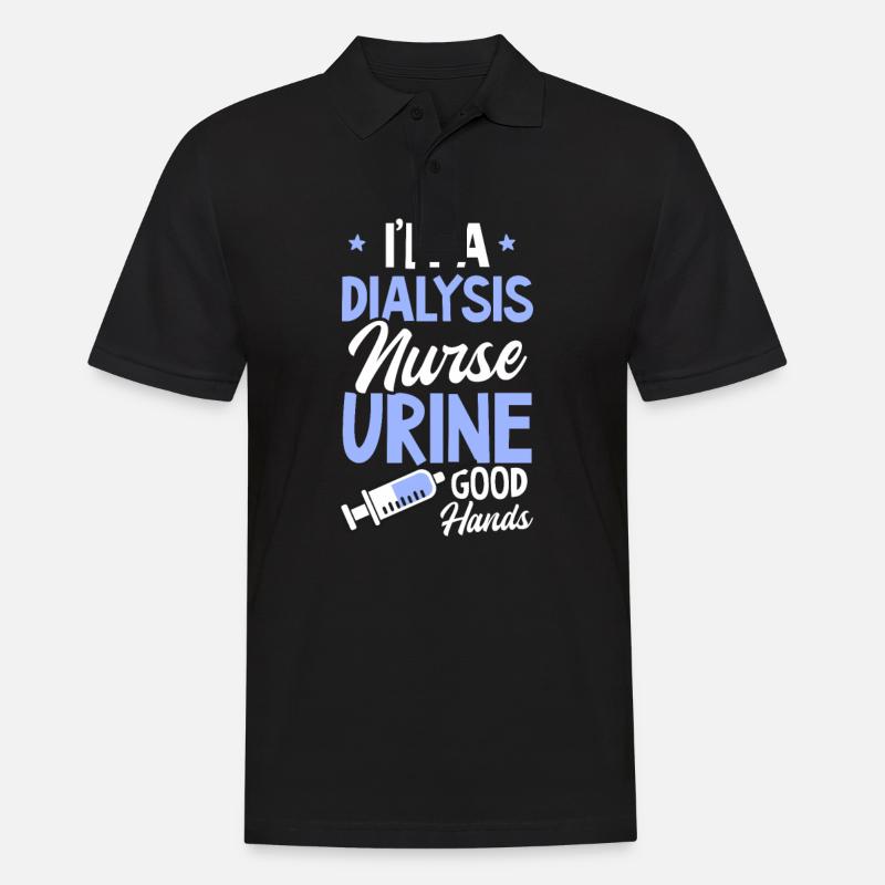 Dialysis Tech Urine Good Hands - Men's Polo Shirt - black