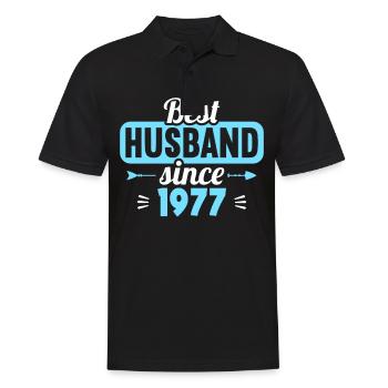 Best Wife Best Husband since 1977 - Men's Polo Shirt - black - Front - Kai (181cm)