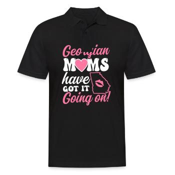Georgia Peach Georgian Moms Have It On - Men's Polo Shirt - black - Front - Kai (181cm)