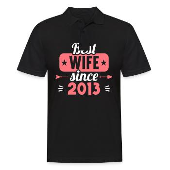 Best Wife Best Husband since 2013 - Men's Polo Shirt - black - Front - Kai (181cm)