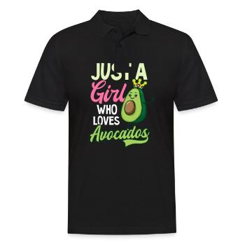 Avocado Girl Who Loves Avocado - Men's Polo Shirt - black - Front - Kai (181cm)