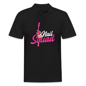 Nail Tech Nail Squad - Polo Homme - noir - Devant - Kai (181cm)