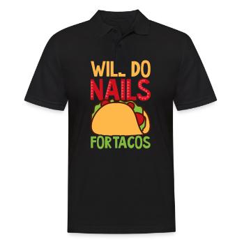 Nail Tech fera des ongles pour tacos Cinco De Mayo - Polo Homme - noir - Devant - Kai (181cm)