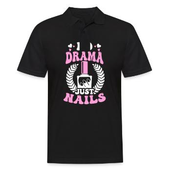 Nail Tech Pas de drame Juste des ongles - Polo Homme - noir - Devant - Kai (181cm)