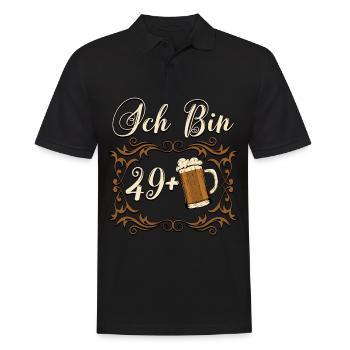 Ich bin 49 + 50. Geburtstag - Männer Poloshirt - Schwarz - Vorne - Kai (181cm)