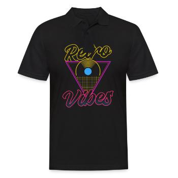 EDM Rave Techno 80s Retro Vibes - Men's Polo Shirt - black - Front - Kai (181cm)
