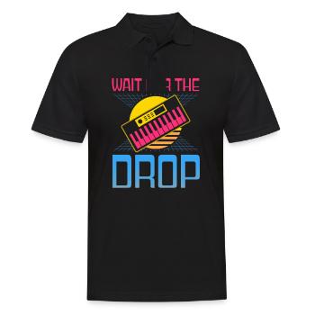 EDM Rave Techno 80s Wait For Drop - Men's Polo Shirt - black - Front - Kai (181cm)