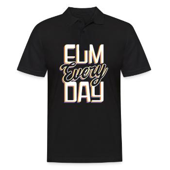 EDM Rave Techno EDM jeden Tag - Männer Poloshirt - Schwarz - Vorne - Kai (181cm)