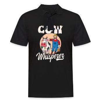 Cow Whisperer Farmer - Men's Polo Shirt - black - Front - Kai (181cm)