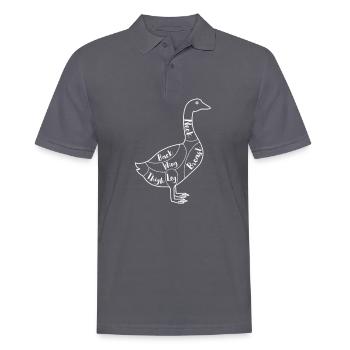 Gänse Vogel Weihnachtsgans Fliegen Vögel Gans - Männer Poloshirt - Anthrazit - Vorne - Nico (186cm)