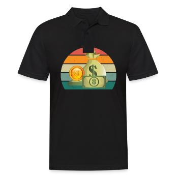 Zaster Moneten Billets Coin Monnaie Monnaie Virtuelle - Polo Homme - noir - Devant - Kai (181cm)