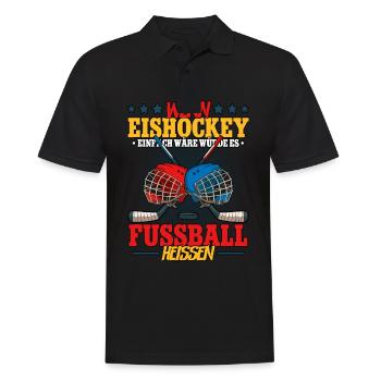 Eishockey Lustig - Männer Poloshirt - Schwarz - Vorne - Kai (181cm)