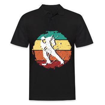 Eishockey Trikot Vintage - Männer Poloshirt - Schwarz - Vorne - Kai (181cm)