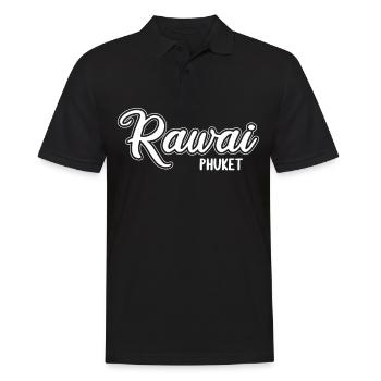 Vintage Thaïlande Asie Coucher de soleil Phuket Rawai - Polo Homme - noir - Devant - Kai (181cm)