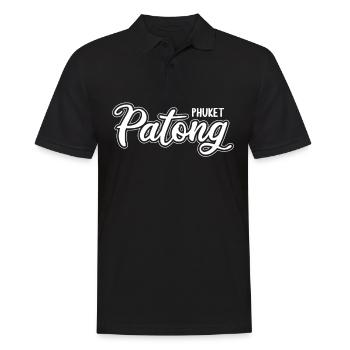Vintage Thaïlande Asie Coucher de soleil Phuket Patong - Polo Homme - noir - Devant - Kai (181cm)