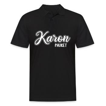 Vintage Thaïlande Asie Coucher de soleil Phuket Karon - Polo Homme - noir - Devant - Kai (181cm)