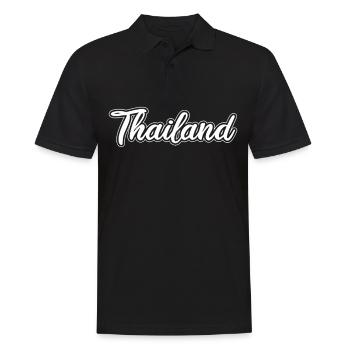 Vintage Thaïlande Vacances Asie Coucher de soleil Bangkok - Polo Homme - noir - Devant - Kai (181cm)