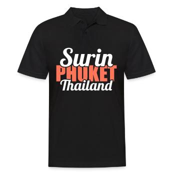 Vintage Thaïlande Asie Coucher de soleil Phuket Surin - Polo Homme - noir - Devant - Kai (181cm)