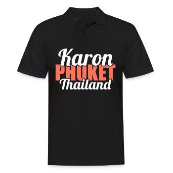 Vintage Thaïlande Asie Coucher de soleil Phuket Karon - Polo Homme - noir - Devant - Kai (181cm)