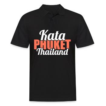 Vintage Thaïlande Asie Coucher de soleil Phuket Kata - Polo Homme - noir - Devant - Kai (181cm)