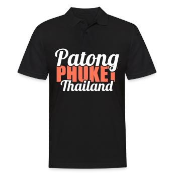 Vintage Thaïlande Asie Coucher de soleil Phuket Patong - Polo Homme - noir - Devant - Kai (181cm)