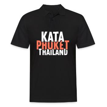 Vintage Thaïlande Asie Coucher de soleil Phuket Kata - Polo Homme - noir - Devant - Kai (181cm)