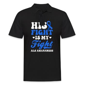 Als Awarenesss His My Fight - Männer Poloshirt - Schwarz - Vorne - Kai (181cm)