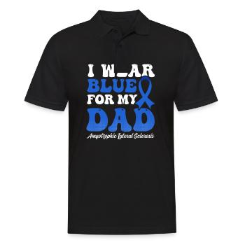 Als Awarenesss Wear Blue For Dad - Männer Poloshirt - Schwarz - Vorne - Kai (181cm)