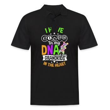 Bingo Queen Bingo In My DNA And Grandkids In Heart - Men's Polo Shirt - black - Front - Kai (181cm)