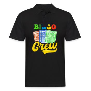 Bingo Queen Bingo Crew Partner Outfit - Men's Polo Shirt - black - Front - Kai (181cm)