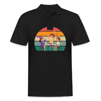 Board game Playing together Board game - Men's Polo Shirt - black - Front - Kai (181cm)