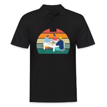 Board Games Board Game Playing Together - Men's Polo Shirt - black - Front - Kai (181cm)