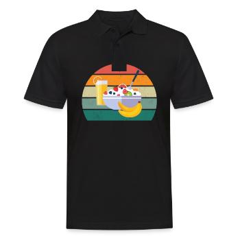 ausgewogenes Essen Ketodiät gesund Gesundheit Food - Männer Poloshirt - Schwarz - Vorne - Kai (181cm)