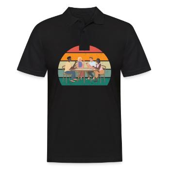Board game Playing together Board game - Men's Polo Shirt - black - Front - Kai (181cm)