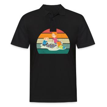 Board game Playing together Board game - Men's Polo Shirt - black - Front - Kai (181cm)