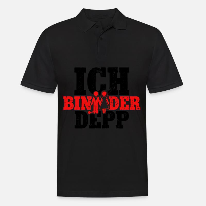 Ich bin der Depp Bräutigam - Männer Poloshirt - Schwarz