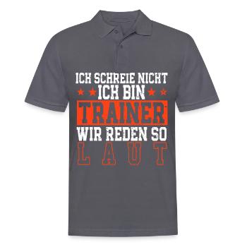 Trainer Fußball Fußballtrainer - Männer Poloshirt - Anthrazit - Vorne - Nico (186cm)