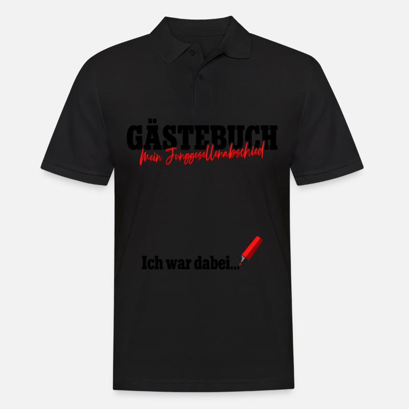 Gästebuch Junggesellinnenabschied - Männer Poloshirt - Schwarz