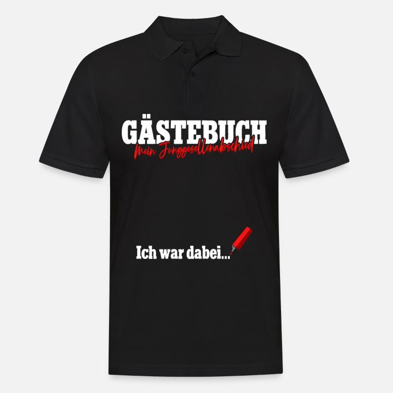 Gästebuch Junggesellinnenabschied - Männer Poloshirt - Schwarz