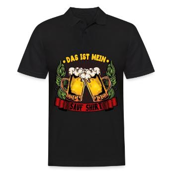 Das ist mein sauf Bier - Männer Poloshirt - Schwarz - Vorne - Kai (181cm)
