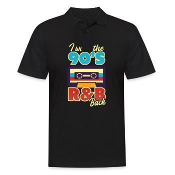 Ich liebe die 90er Ich will 90er Jahre R&B zurück - Männer Poloshirt - Schwarz - Vorne - Kai (181cm)